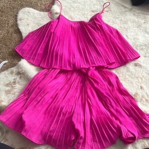 Hot pink romper